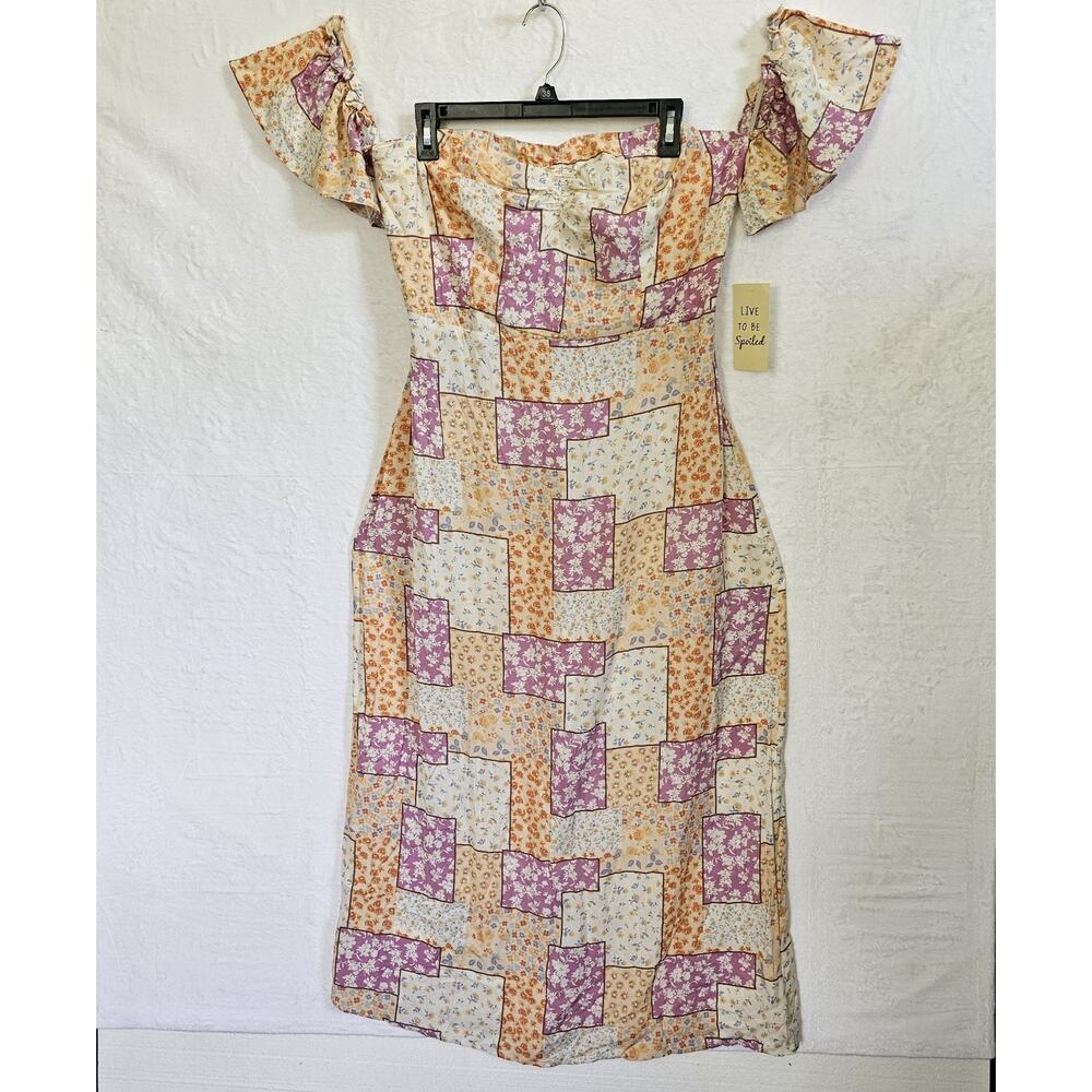 NWT Spoiled Womens Dress XXL Patchwork Milkmaid Cottagecore Romantic Babydoll